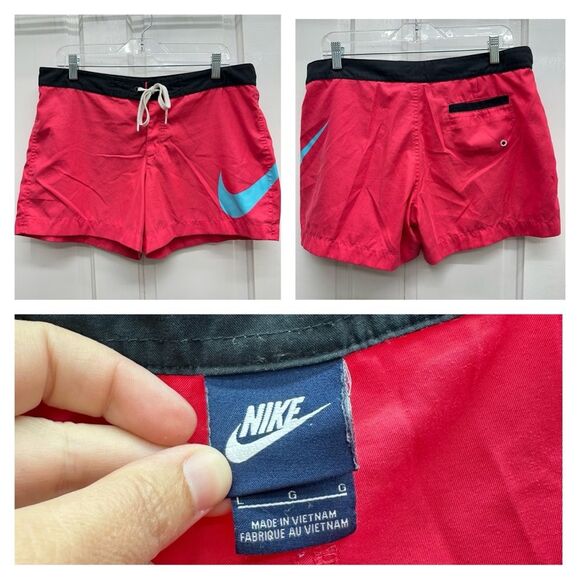 Nike pink black blue board shorts women's large - Picture 1 of 6